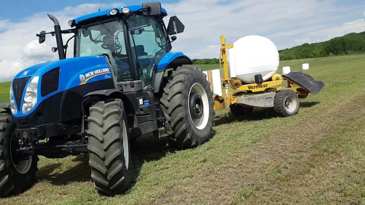 Wrapping Bales With The Vermeer SW5500 Bale Wrapper