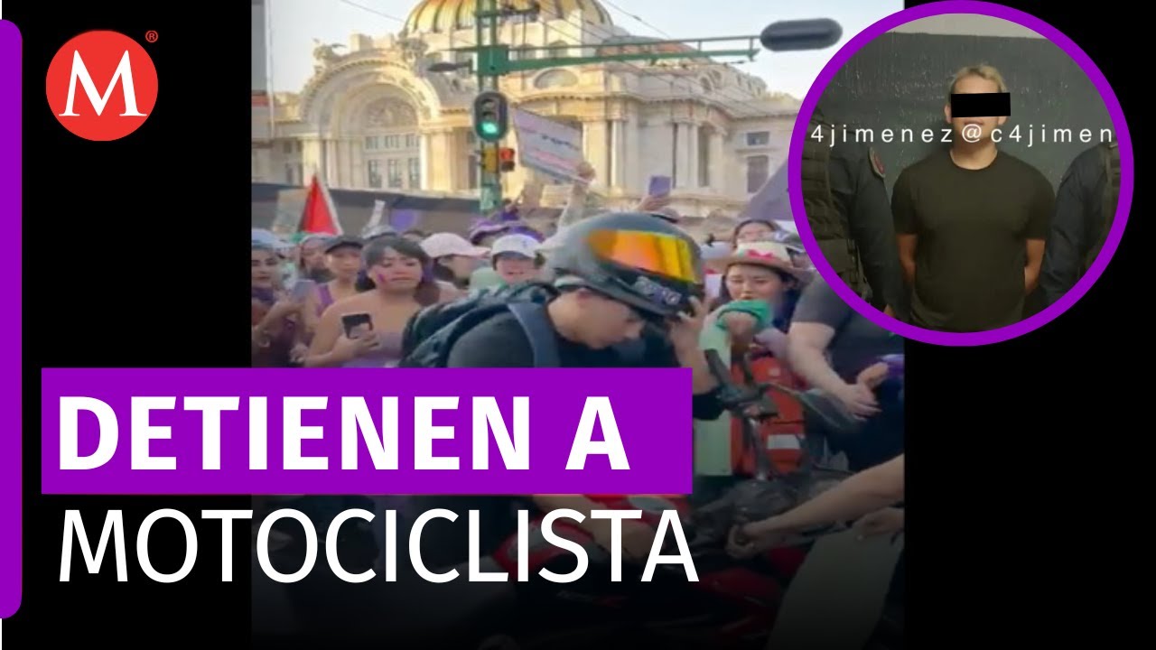Motociclista se agarr&oacute; a golpes con varias mujeres en el 8M
