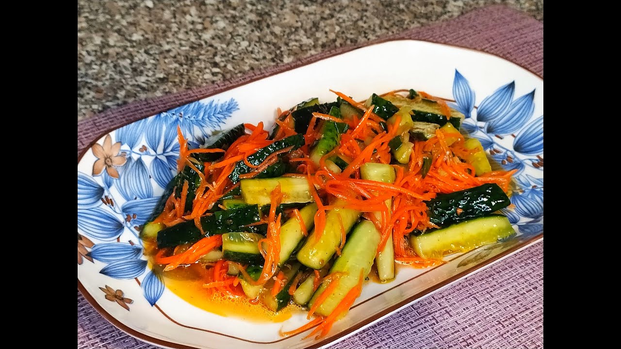 ОГУРЦЫ ПО-КОРЕЙСКИ!! Вкусный, яркий салат из огурцов по-быстрому!!