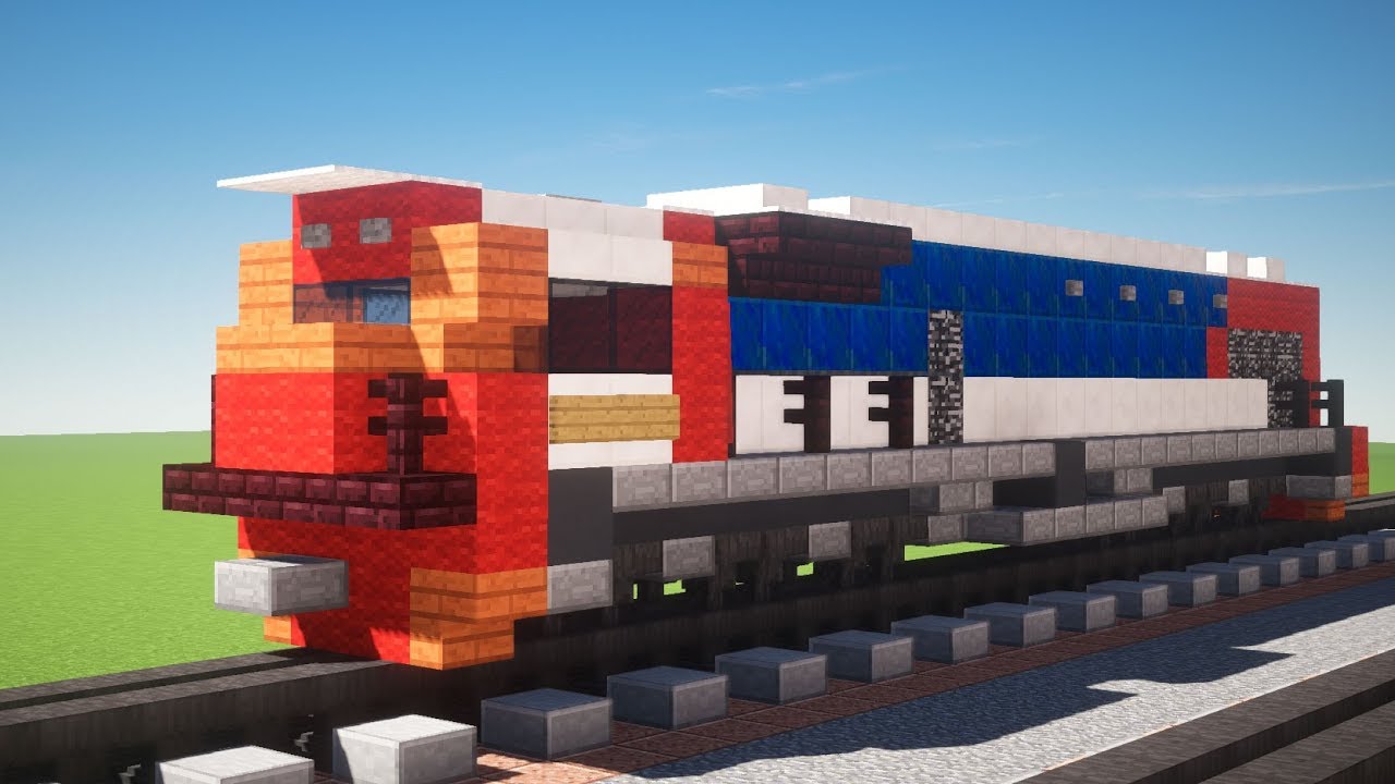 Minecraft Kereta Api CC 205 GT38ACe Locomotive Tutorial