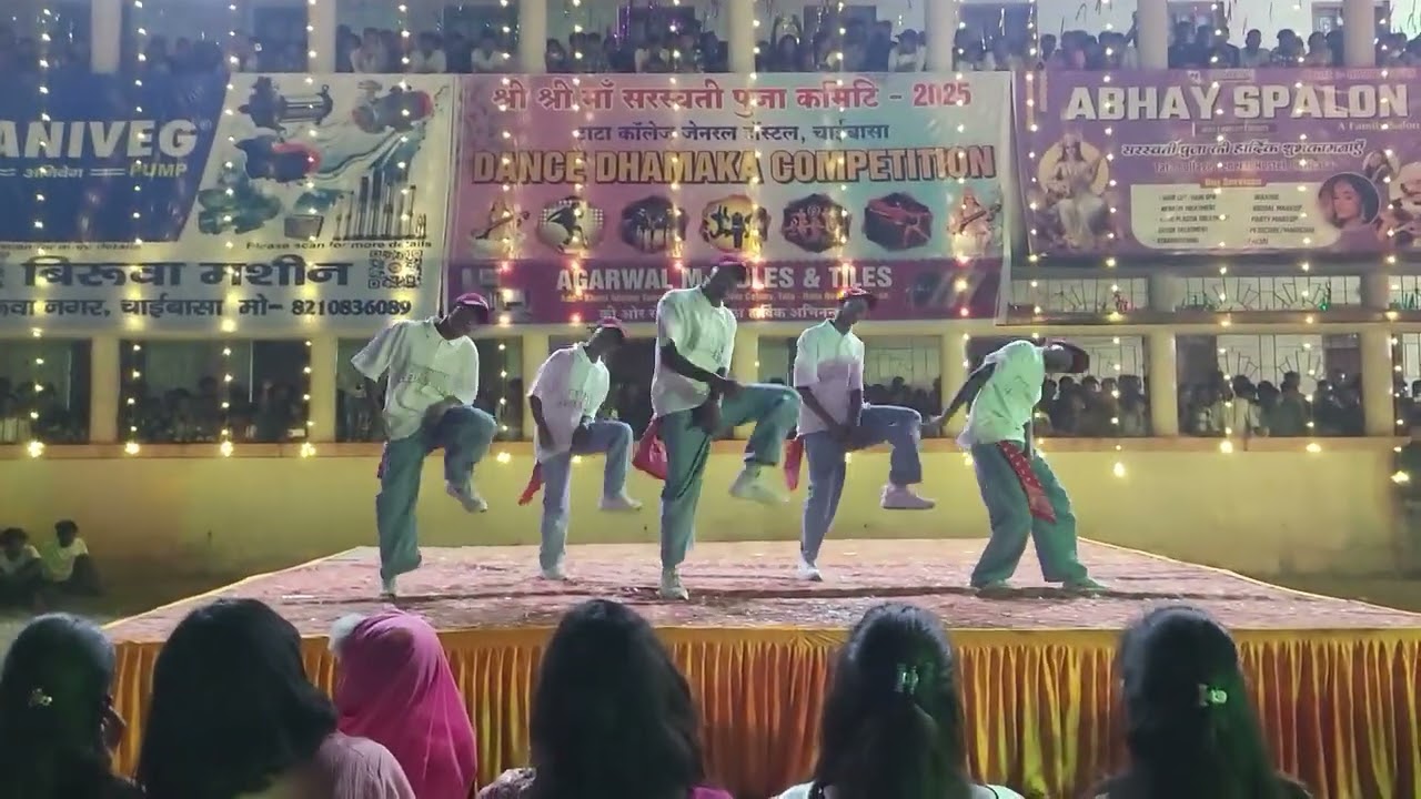 Tata college chaibasa saraswati puja 2025 hip hop dance