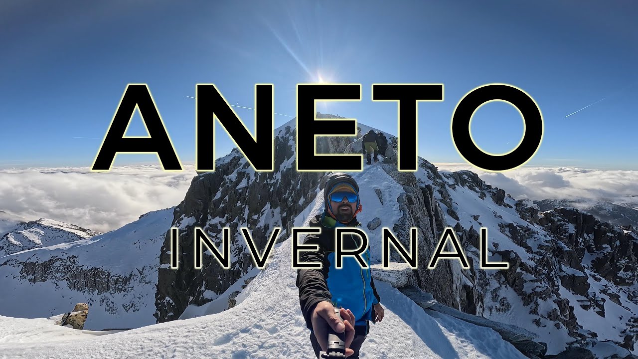Aneto y paso de Mahoma invernal desde la Renclusa