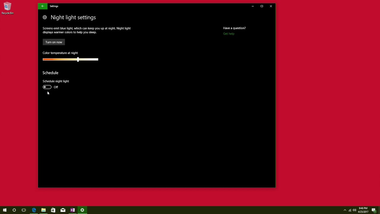 How to setup Night Light in Windows 10 - Quick Tip