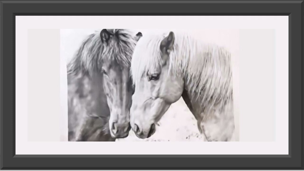 Beautiful White Horses Wall Art 🐎 Relaxing Frame TV Art | Aesthetic Home Decor  Video | 