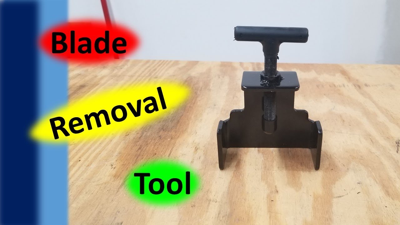 Lawnmower Blade Removal Tool and Blade Sharpening