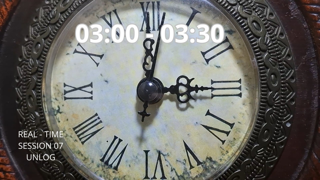 30 minute Real - Time Ticking Clock - Deep Focus & Detox / UNLOG Session 07