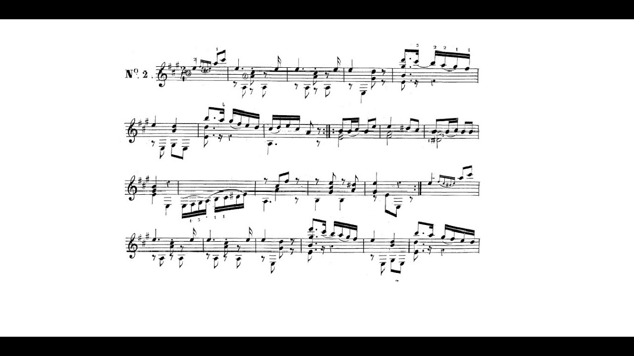 Dionisio Aguado  - Contredances op 11 N 2, 3 played by Anton Baranov