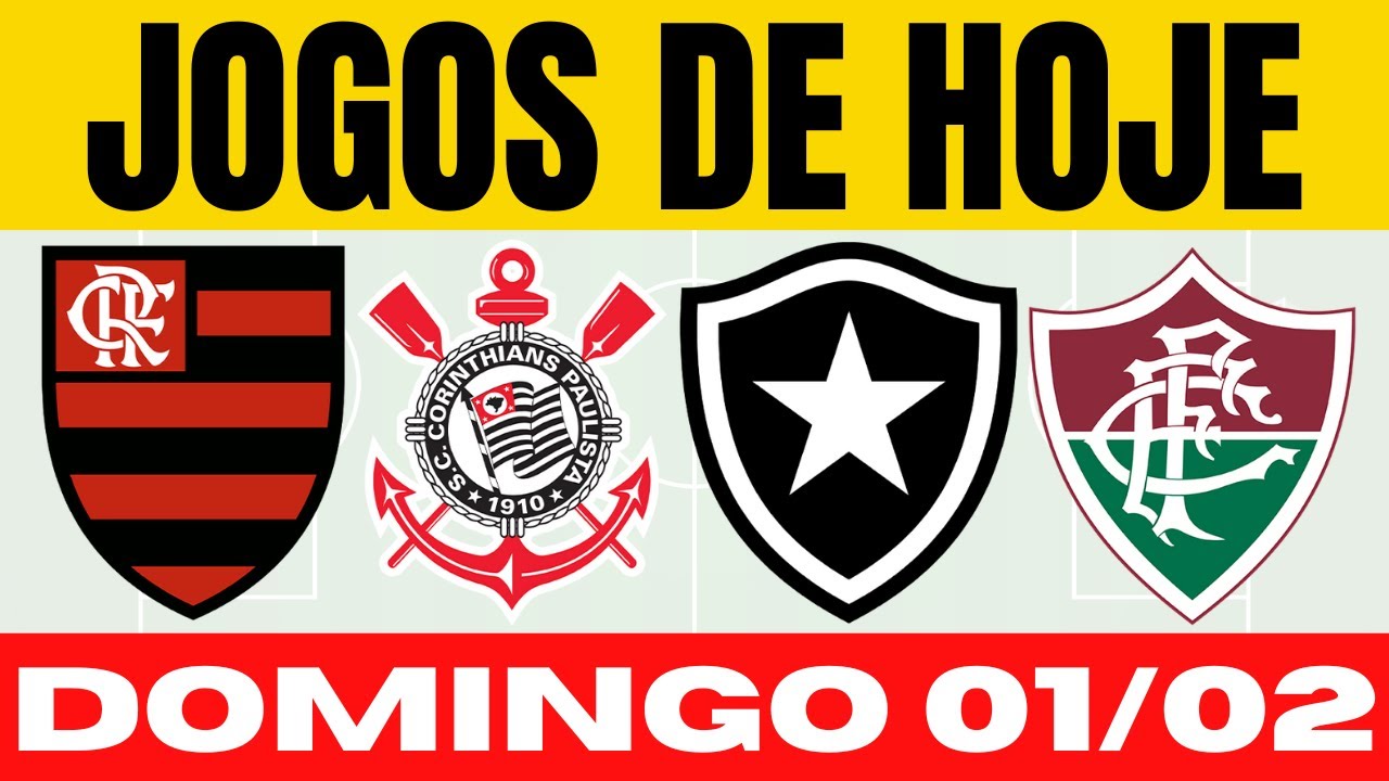 ⚽ JOGOS DE HOJE | SUPERCOPA DO BRASIL | Domingo 01/02/2026 | Agenda COMPLETA | Jogos de Hoje AO VIVO