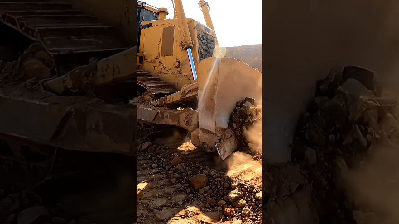 Unstoppable Force: Heavy Duty Bulldozer at Work! 💪