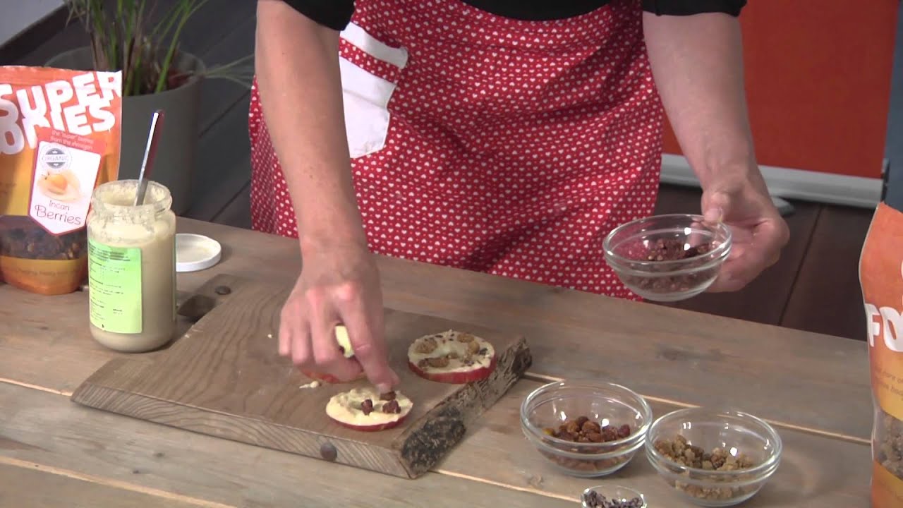 Appel &lsquo;Boterhammen&rsquo; met Superfoods