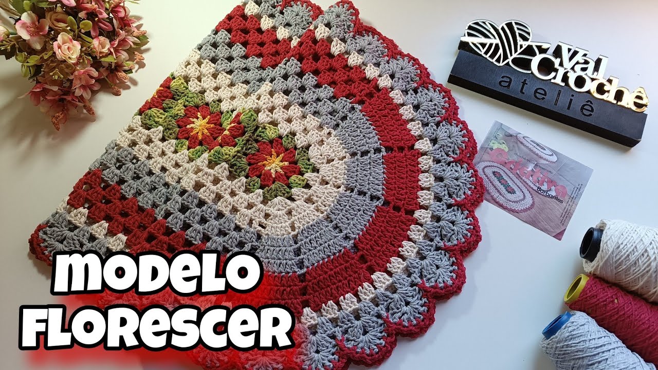 💢APAIXONADA NESSE PAR DE TAPETES//TAPETE FLORESCER  #tapetedecroche #croche