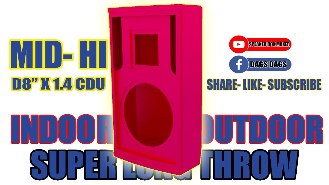 MID- HI D8 X 1.4 CDU- SUPER LONG THROW- LOUDSPEAKER