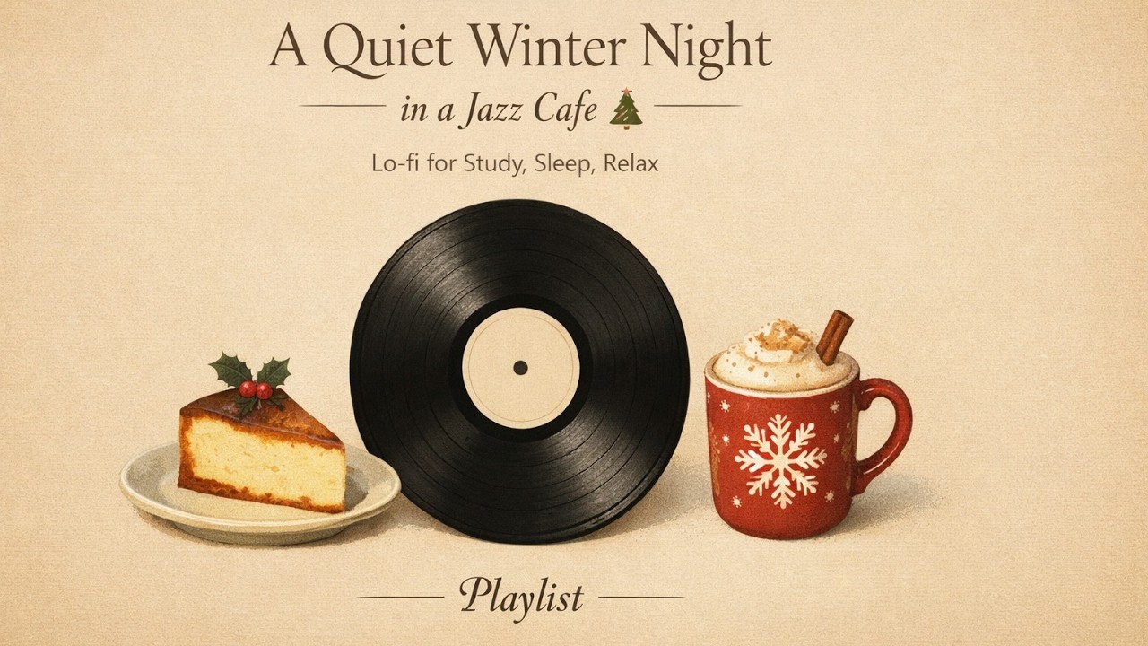 𝐏𝐥𝐚𝐲𝐥𝐢𝐬𝐭 🎧 A Quiet Winter Night in a Jazz Cafe 🎄 | Lo-fi for study, sleep, relax 📚