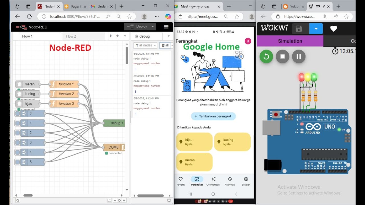 Menyalakan LED di Arduino (Wokwi) dengan Alexa atau Google Home