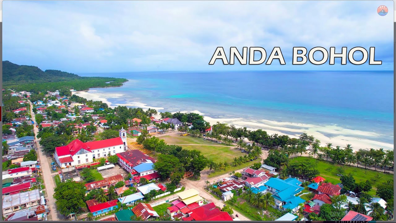 Flying Over Poblacion Anda | Tourist Destination in Bohol