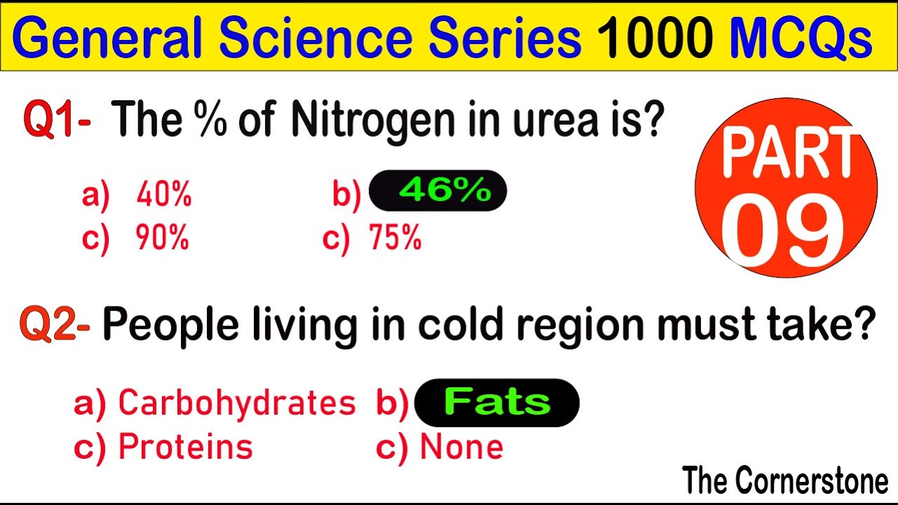 General science series 9, SPSC, PPSC, FPSC, CSS Everday science part 9, the cornerstone