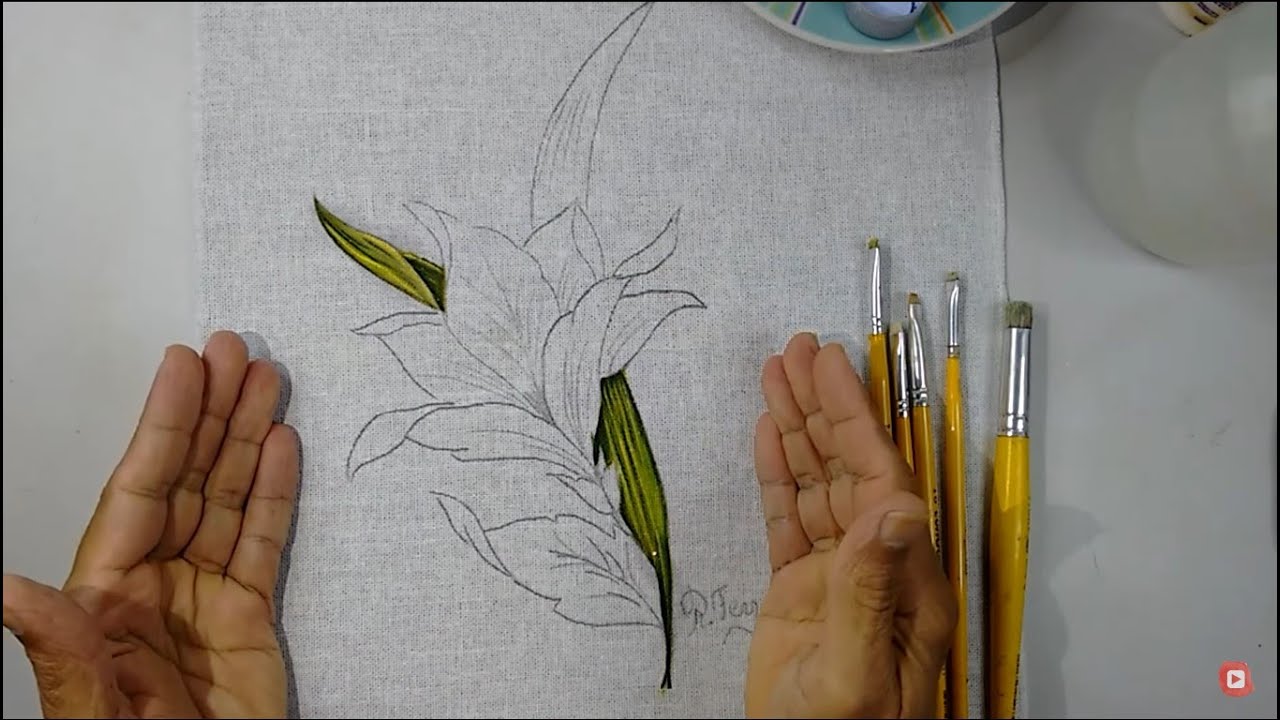 #DicaRapidaSemana - Vamos Aprender a Pintar em Tecido a Flor Lírio do Campo