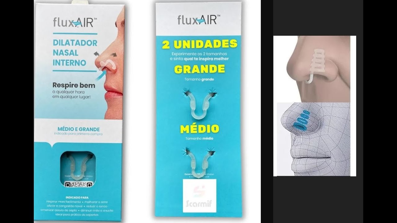 Dilatador Nasal FluxAir e outro sem Marca - Anti ronco Apnéia