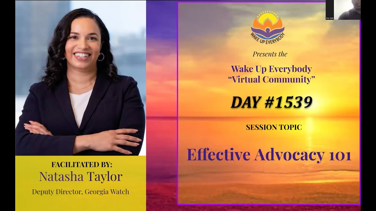 Effective Advocacy 101 with  Natasha Taylor