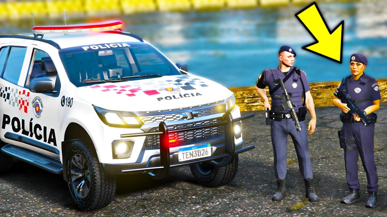 FOR&Ccedil;A T&Aacute;TICA EM A&Ccedil;&Atilde;O COM APOIO DE UMA POLICIAL FEMININA! ( INCR&Iacute;VEL ) - GTA 5 : MOD POLICIA