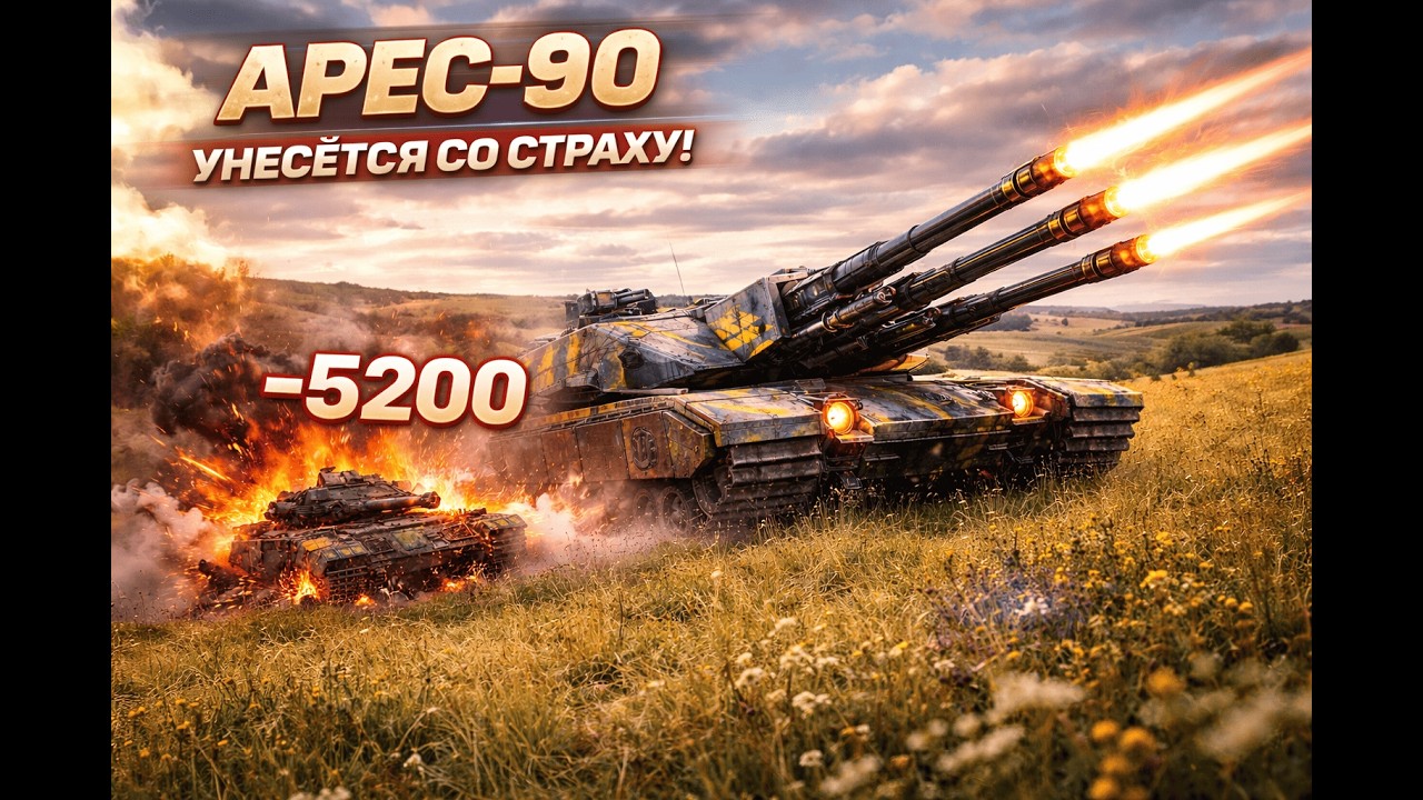 ARES-90 — МИНУС 5200 ЗА ВЫЕЗД 💥 #worldoftanks #wot #ares90 #shorts