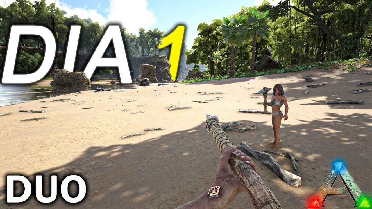 Asi juega un DUO de 13000 Horas el D&iacute;a 1 ... (ARK PVP)