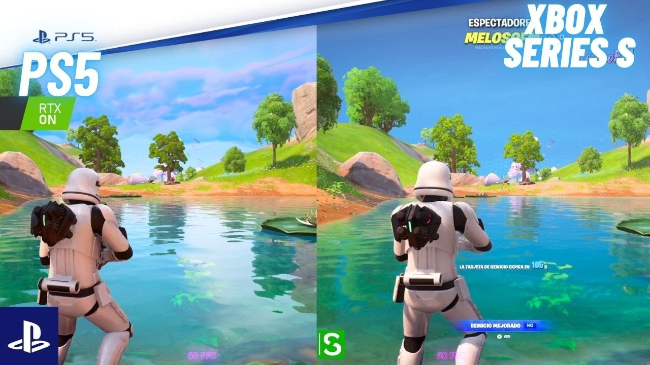 PS5 vs XBOX SERIES S MODO 120HZ FORTNITE COMPARISON - Chapter 6 ¿Cual Es Mejor? SEASON 3