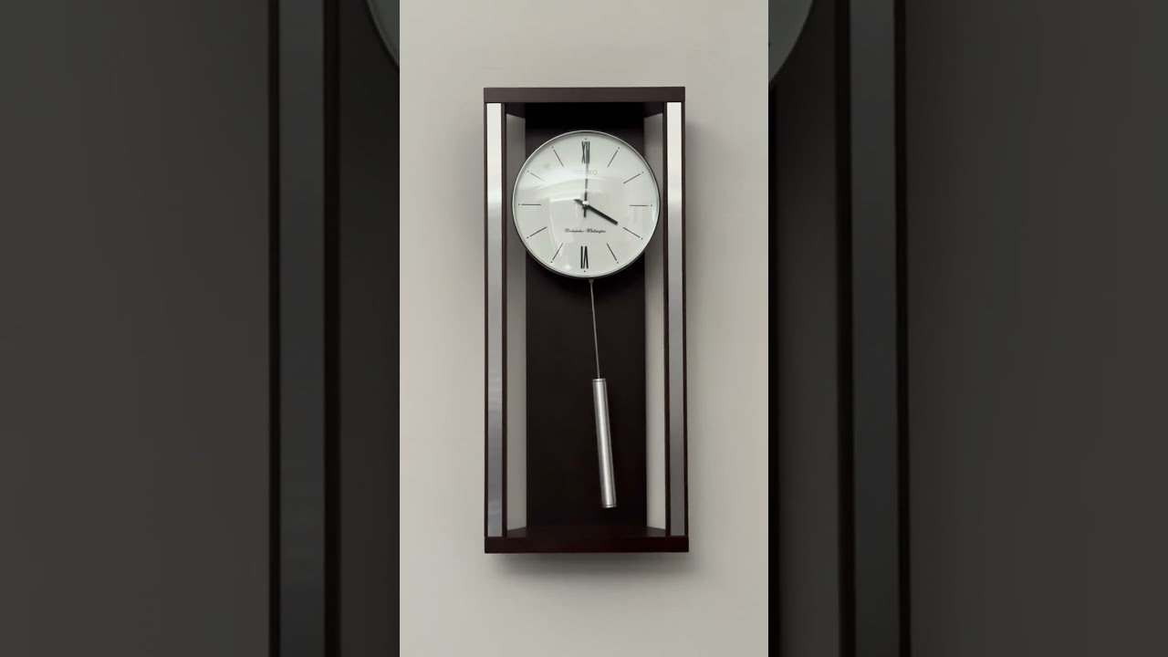 SEIKO QXH068B Pendulum Wooden Wall Clock, Playing Westminster Chimes.