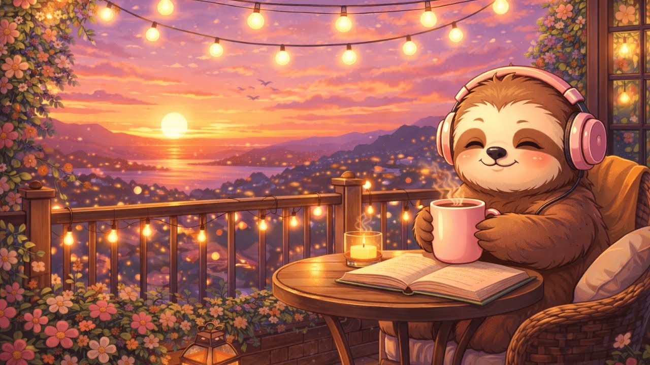 Relax with Lumi | Cozy Sunset Balcony | Calm Lofi Study & Focus