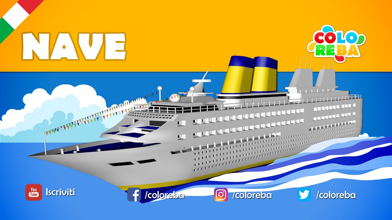 Imparare con Coloreba - Nave (Video educativo per bambini)