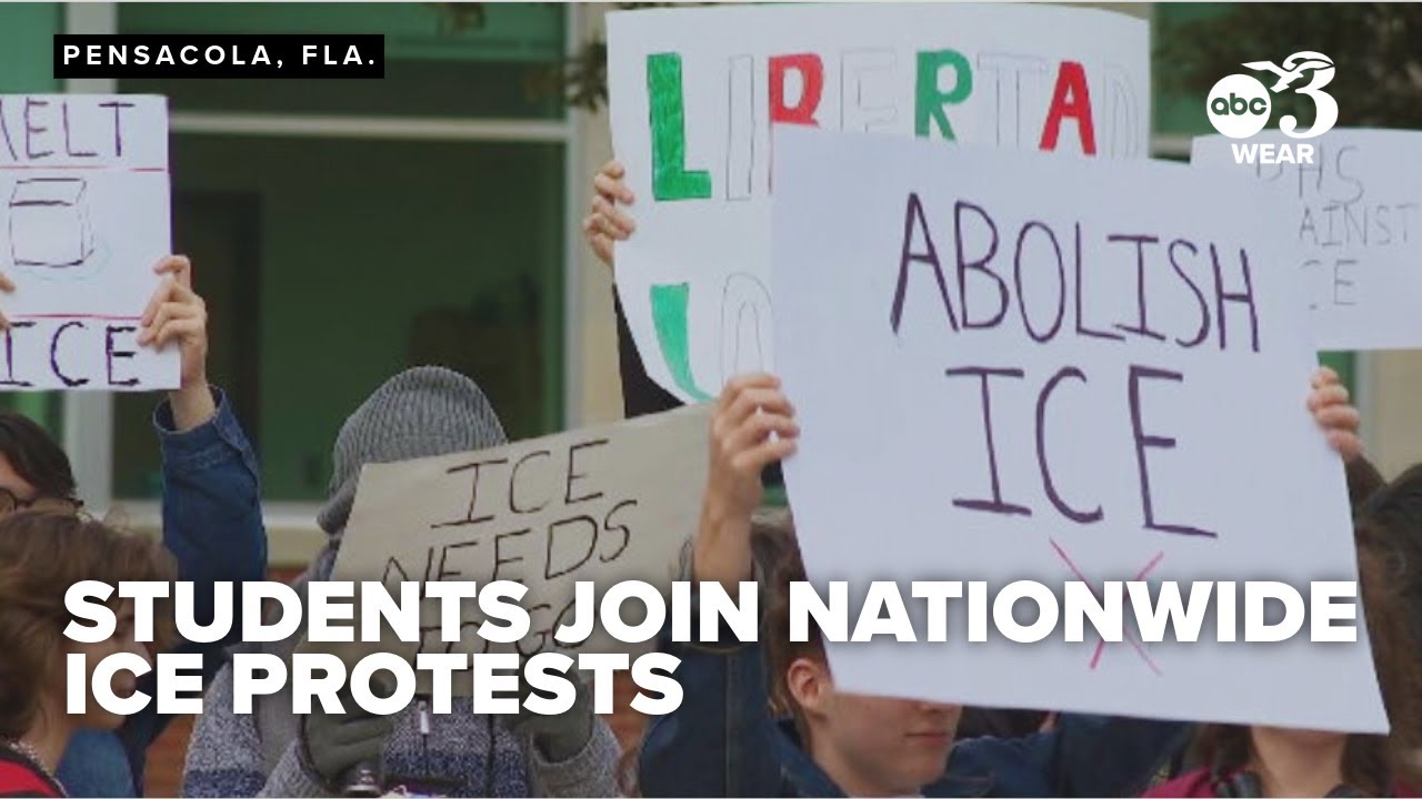 Students at 2 Pensacola area high schools walk out during national day of protests against ICE