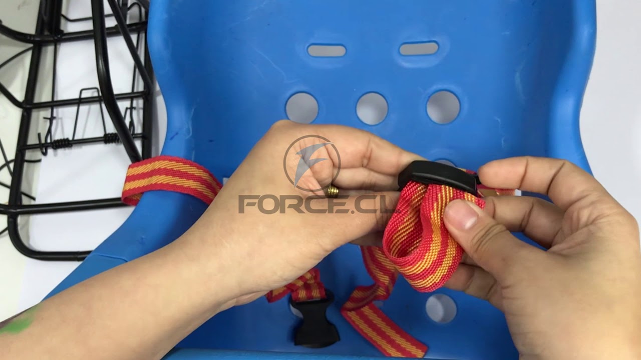 armado de silla trasera porta bebe en bicicleta
