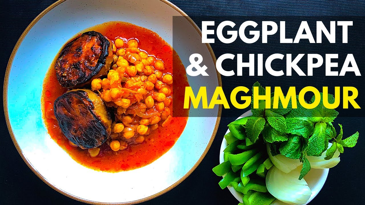 Eggplant and Chickpea Maghmour (or Lebanese Moussaka) - Vegan Hummus Recipe