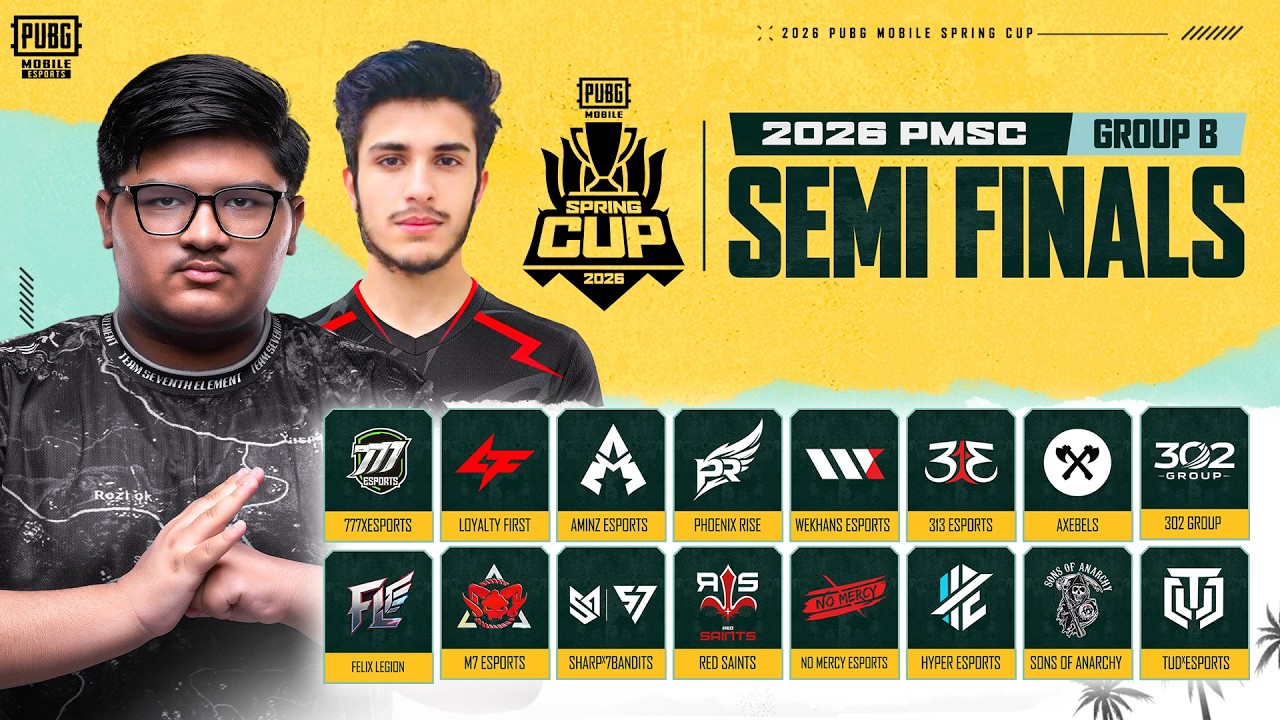 2026 PUBG MOBILE Spring Cup | Semi Finals - Group B | Behtareen Squads hi aage jayen ge🔥🏆