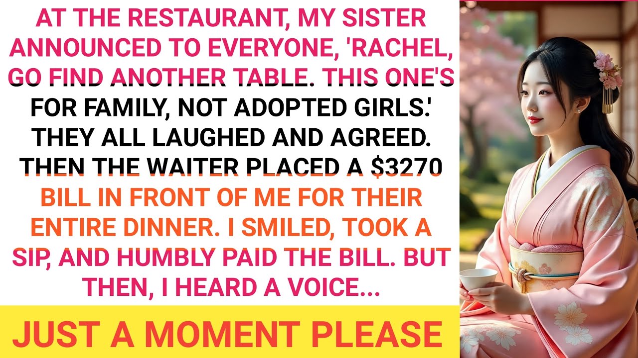 Sister Told Me to Find Another Table at Family Diner Because I’m Adopted Then Handed Me  $3270 Bil