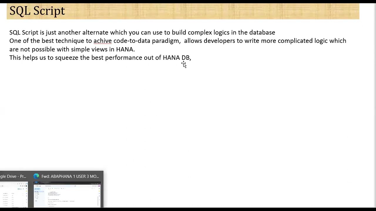 16.1 SAP ABAP Introduction to SQL Script | SAP ABAP On HANA