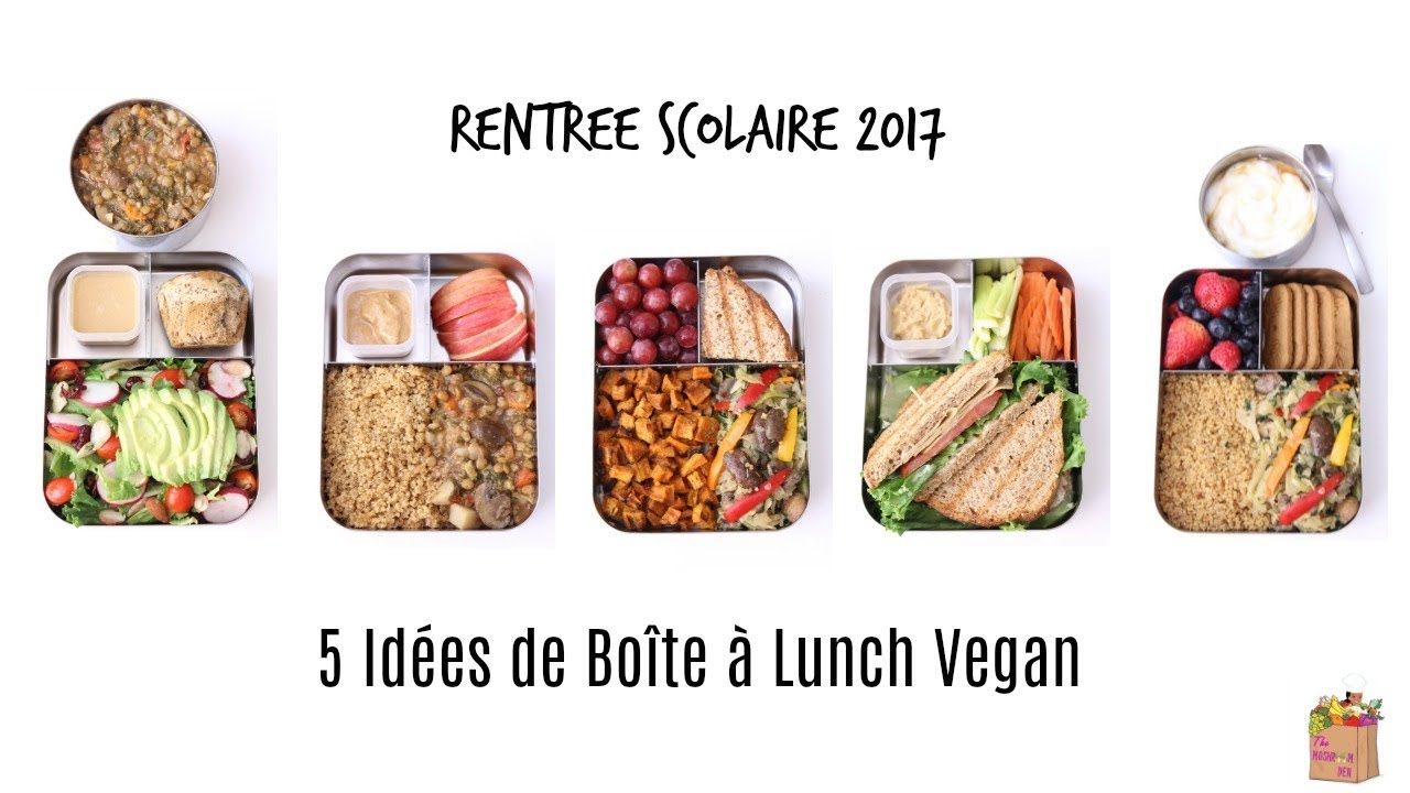 Repas de la Semaine Vegan/Boîtes à Lunch pour Ecole ou Boulot