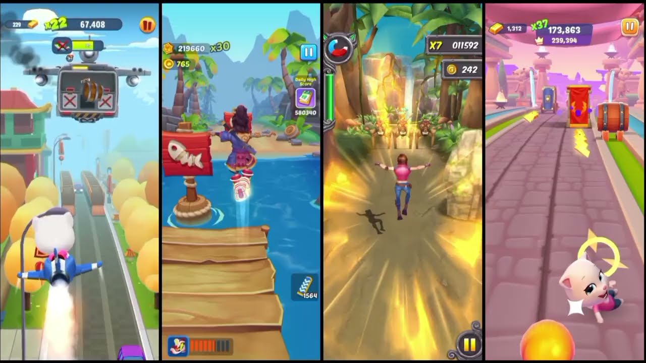 talking tom gold run 🆚 Subway princess runner 🆚 endless run 🆚 talking tom time rush gameplay 