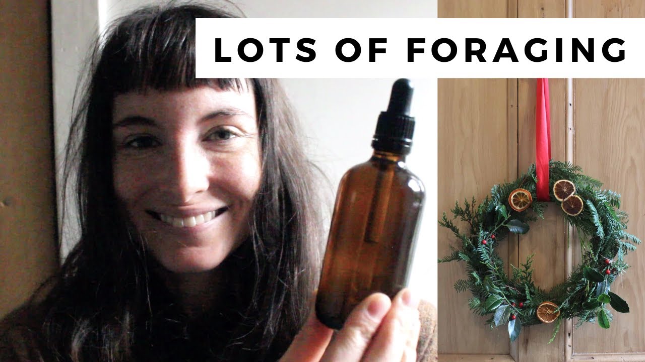 Making nettle tincture & a foraged wreath