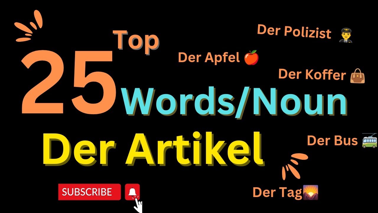 Der Artikels || Noun mit Der Artikels || Words mit der Artikels || Noun have der Artikels || GC39 ||