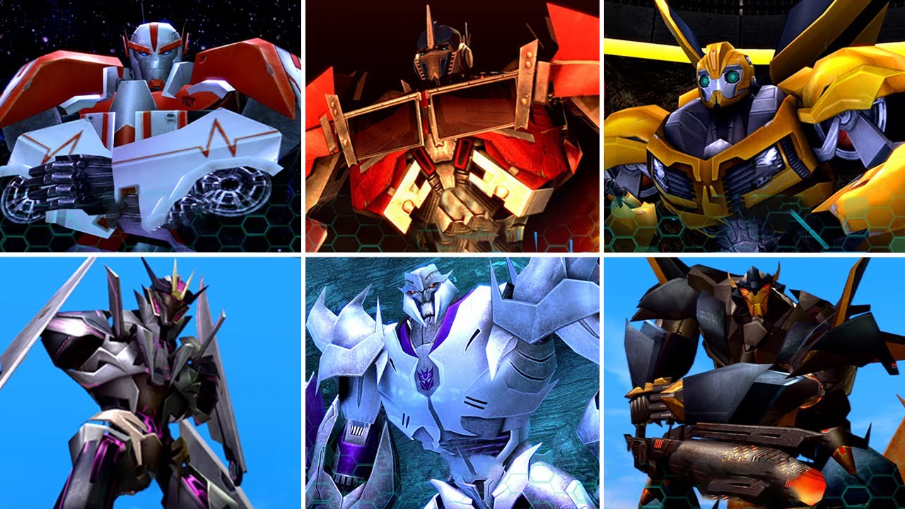 Transformers Prime - The Game (Wii U) All Characters Showcase