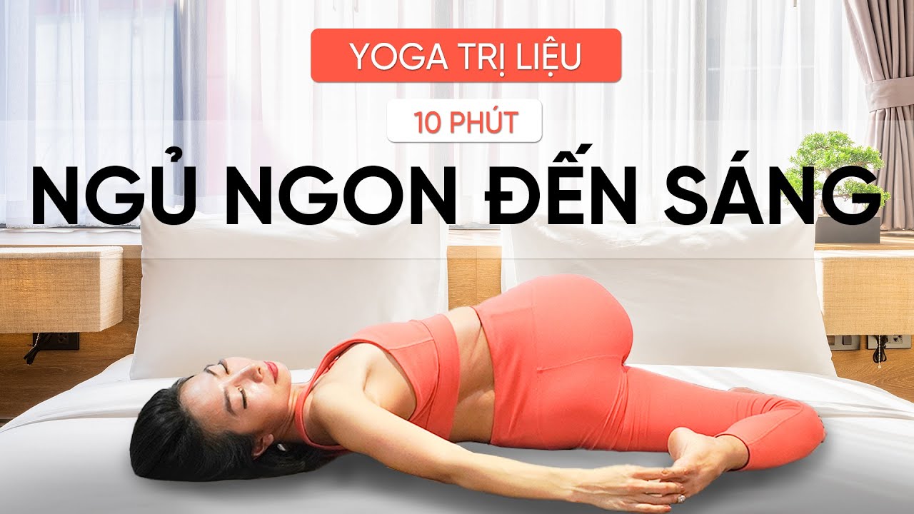 Tạm Biệt Mất Ngủ: 10 Phút Yoga Thư Giãn Trên Giường giúp Giảm Căng Thẳng, Ngủ Ngon Hơn | Luna Thái