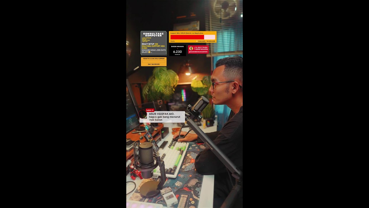 baron himawan live streaming lagi di sore hari mampir lur