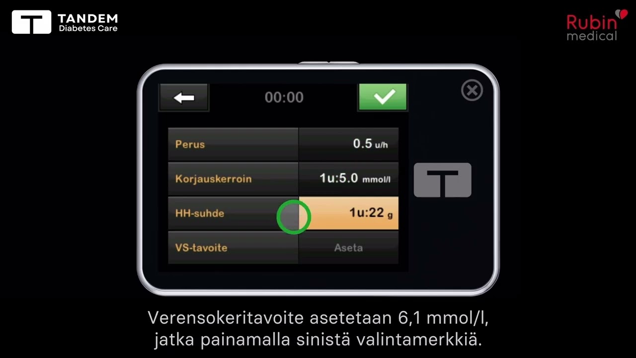 Uusi henkilökohtainen profiili - Tandem t:slim X2