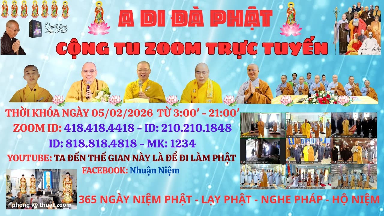 CỘNG TU ZOOM ID: 418.418.4418 NGÀY 05/02/2026