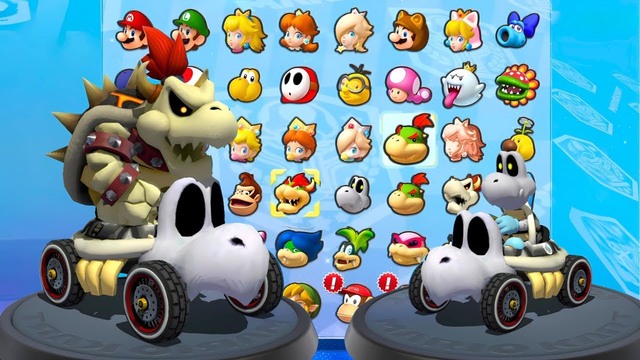 Bone Battle Begins! Dry Bones vs Dry Bowser in Feather & Rock Cup Showdown! |Mario Kart 8 Deluxe