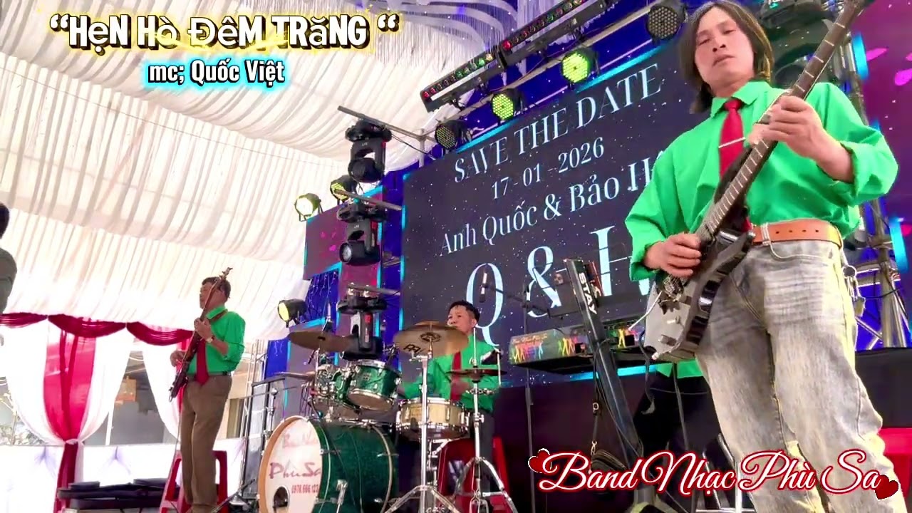 💥Mc Quốc Việt hát đám cưới “Hẹn hò đêm trăng “ cùng Band phù sa ❤️