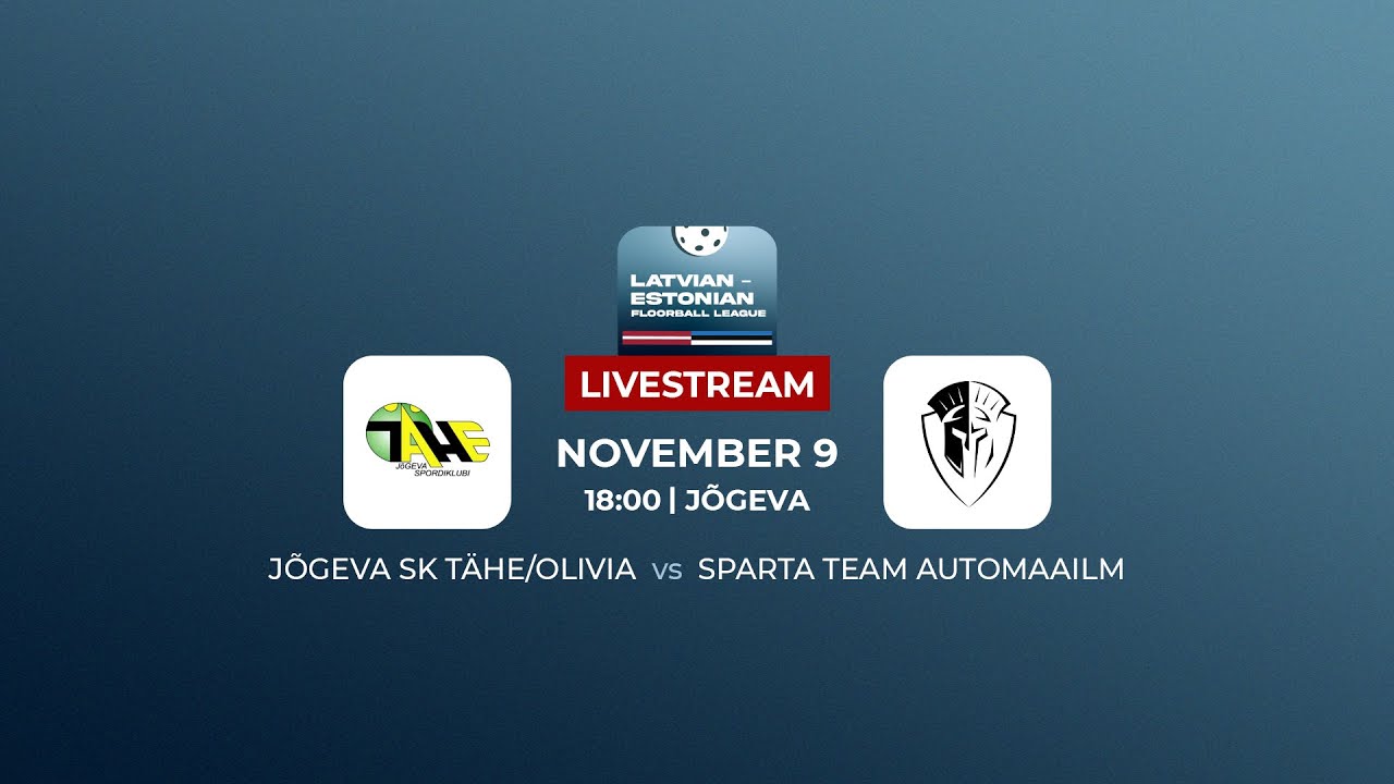 🎥 LAT-EST League: Jõgeva SK Tähe/Olivia (EST) - Sparta Team Automaailm (EST) (9.11.2024)