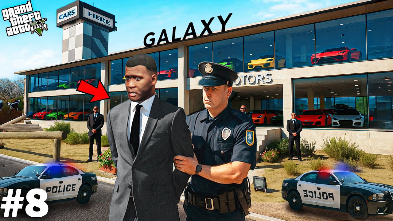 Franklin Arrested Near His Supercar Showroom In GTA 5! #8