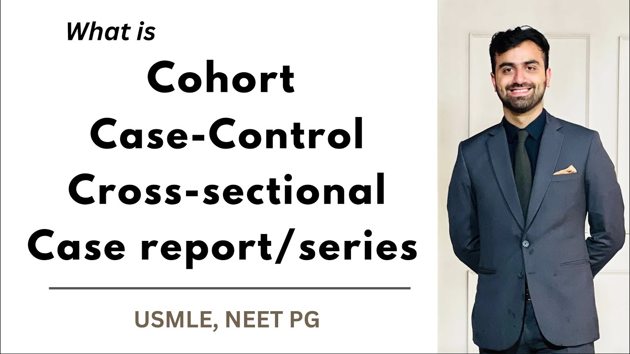 Cohort study, Case-control study, Case study, case series, USMLE Step 1,2 CK,NEET PG, Biostats & Epi